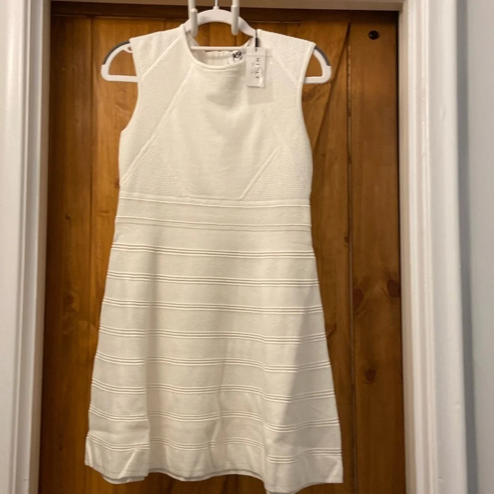 Milly Minis Girls Textured Swing Dress In White Size 14 NWT
